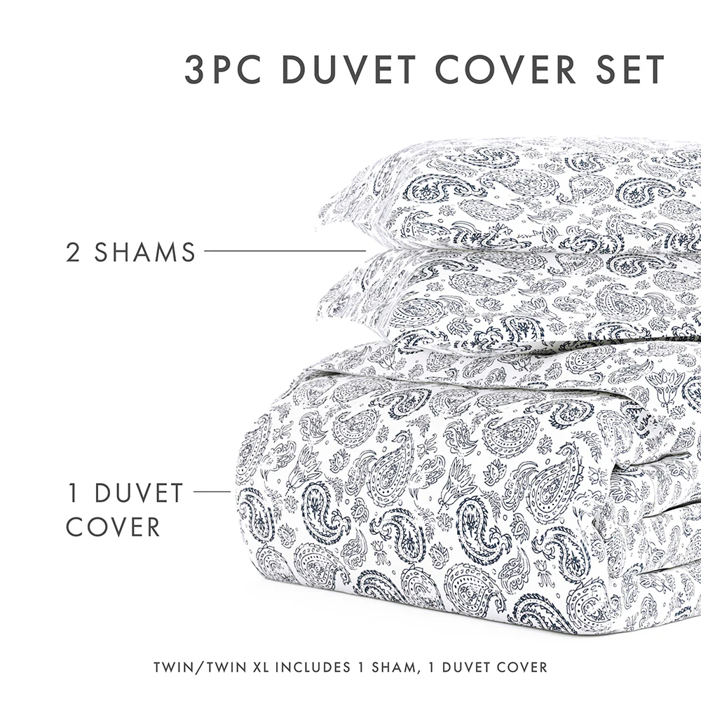 Coarse Paisley Pattern 3-Piece Duvet Cover Set - Image 21