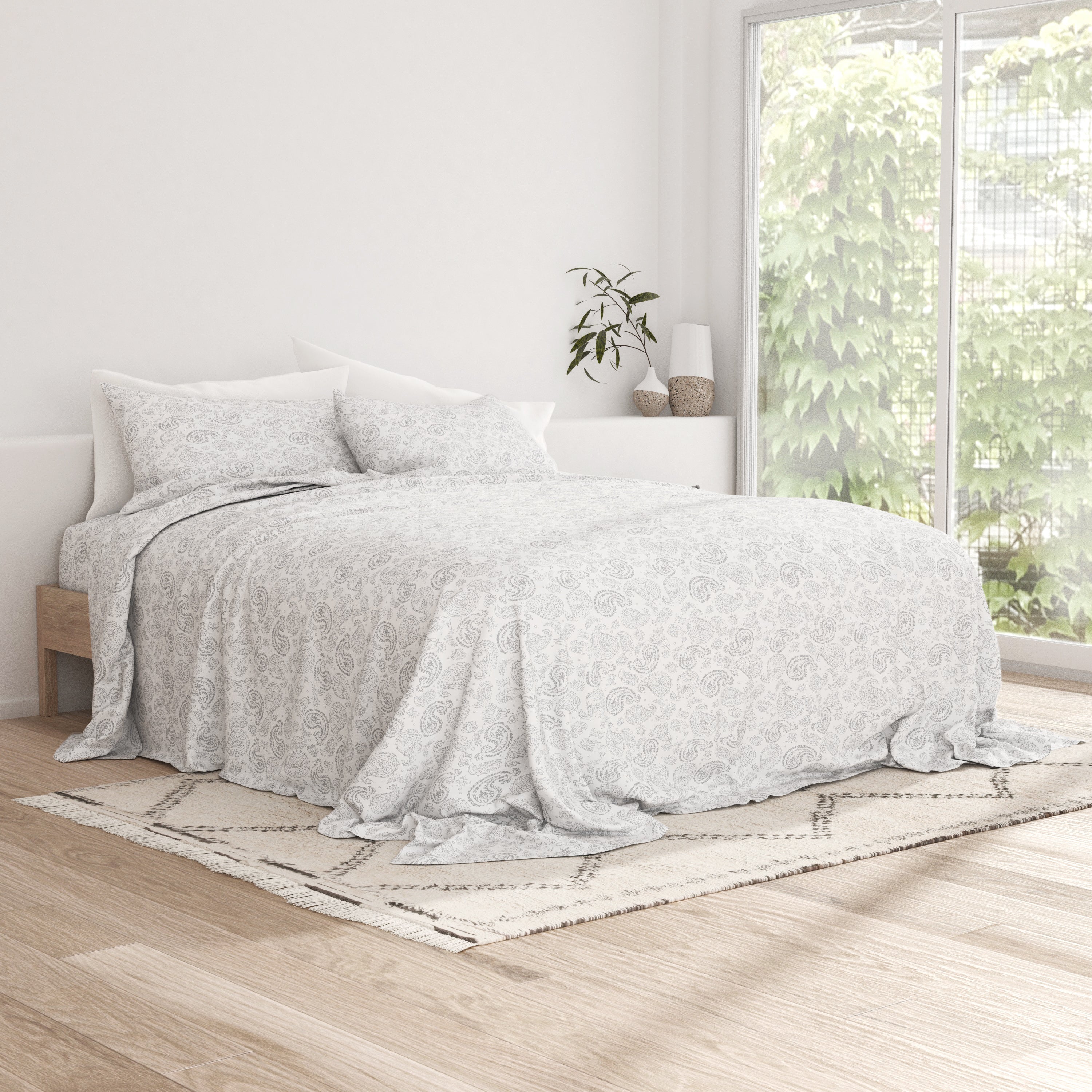 Coarse Paisley Pattern 4-Piece Sheet Set - Image 8