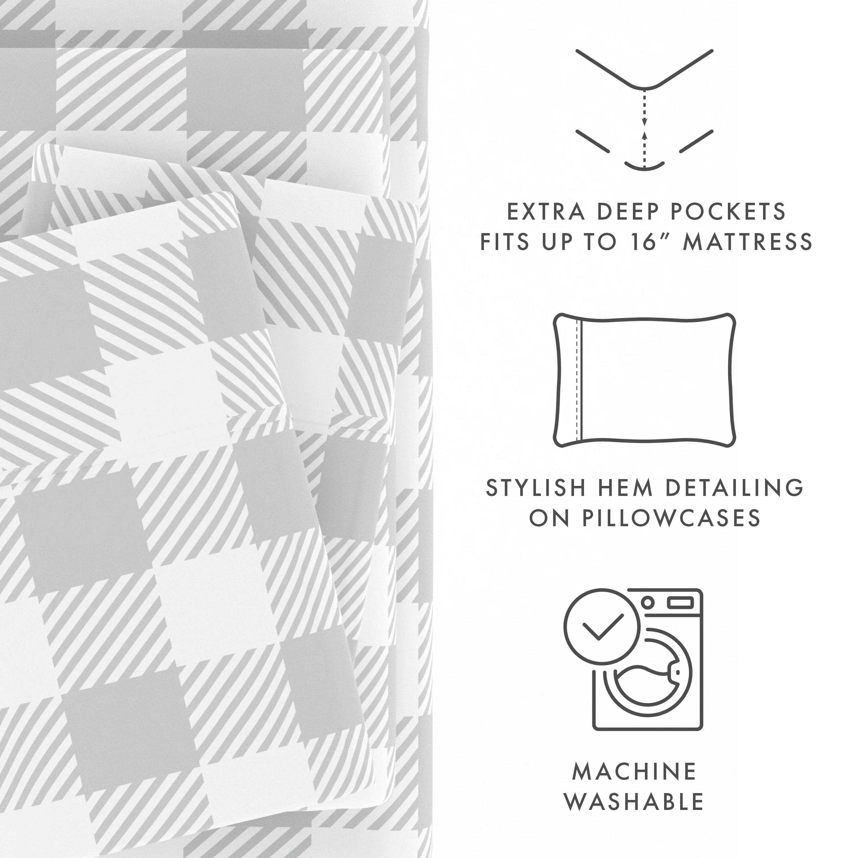 Country Plaid Pattern 4-Piece Sheet Set - Image 7