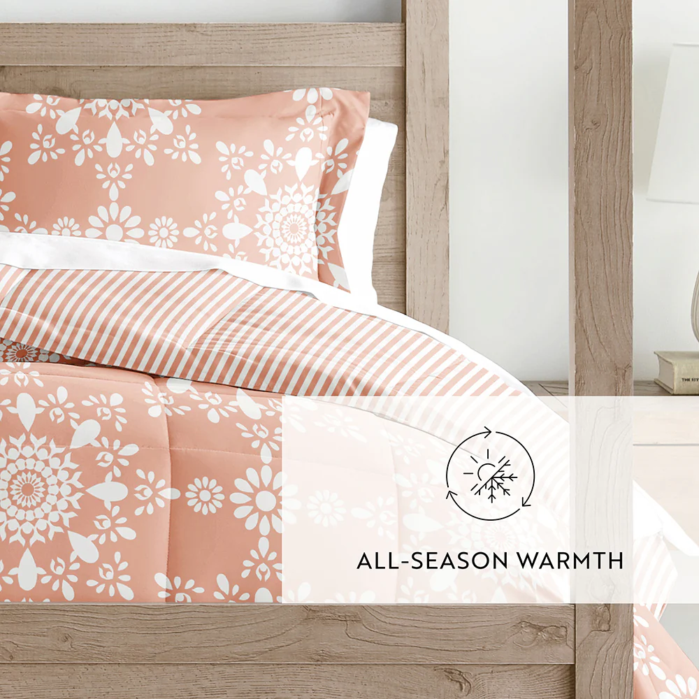 Daisy Medallion Reversible Down-Alternative Comforter Set - Image 37