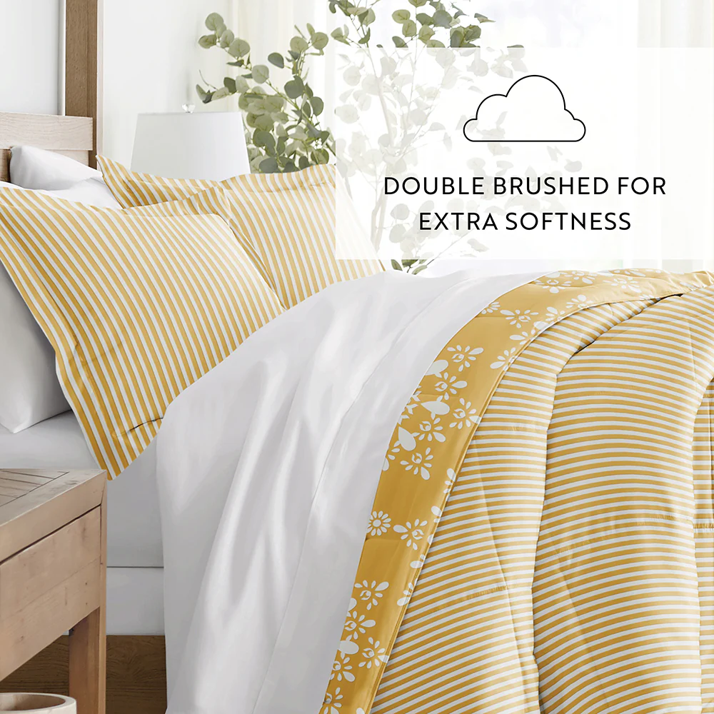Daisy Medallion Reversible Down-Alternative Comforter Set - Image 42