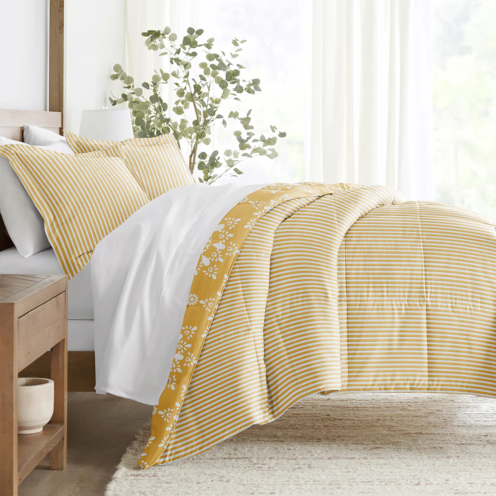 Daisy Medallion Reversible Down-Alternative Comforter Set - Image 6