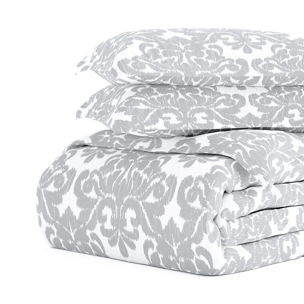 Soft Damask Pattern 3-Piece Duvet Cover Set - Image 5