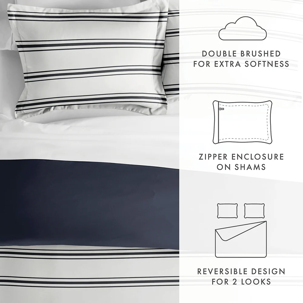 Desert Stripe Pattern 3-Piece Reversible Duvet Cover Set - Image 19