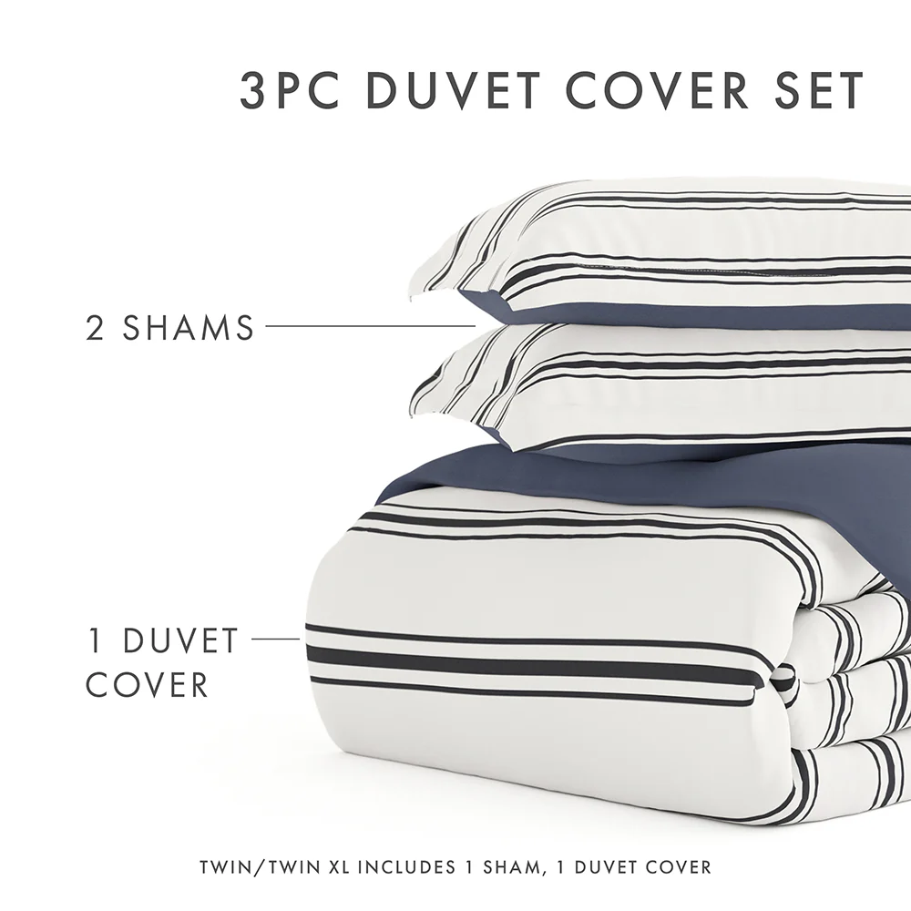 Desert Stripe Pattern 3-Piece Reversible Duvet Cover Set - Image 25