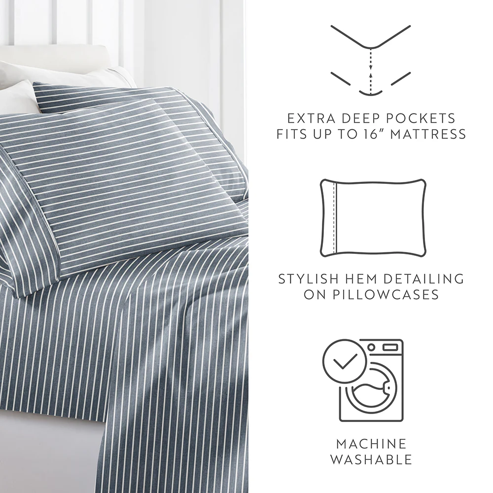 Distressed Awning Stripe 4-Piece Pattern Sheet Set - Image 25