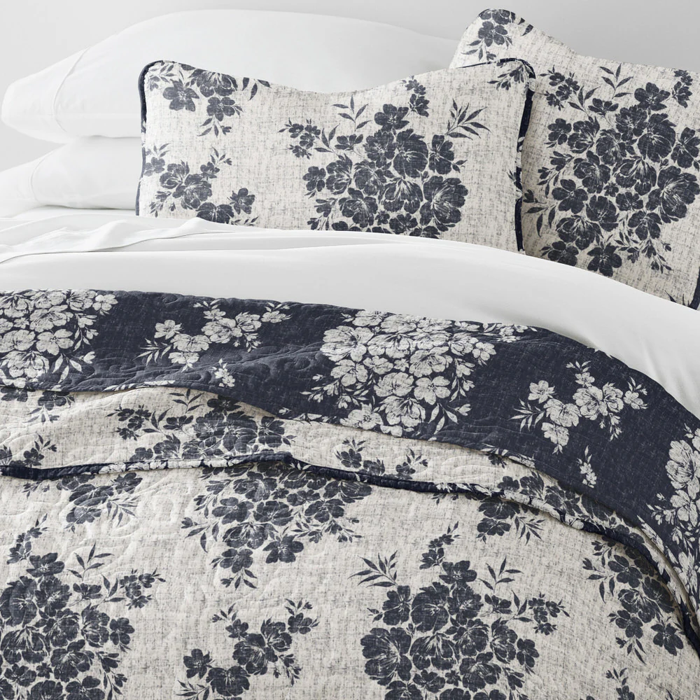 Distressed Bouquet Reversible Quilted Coverlet Set - Image 24