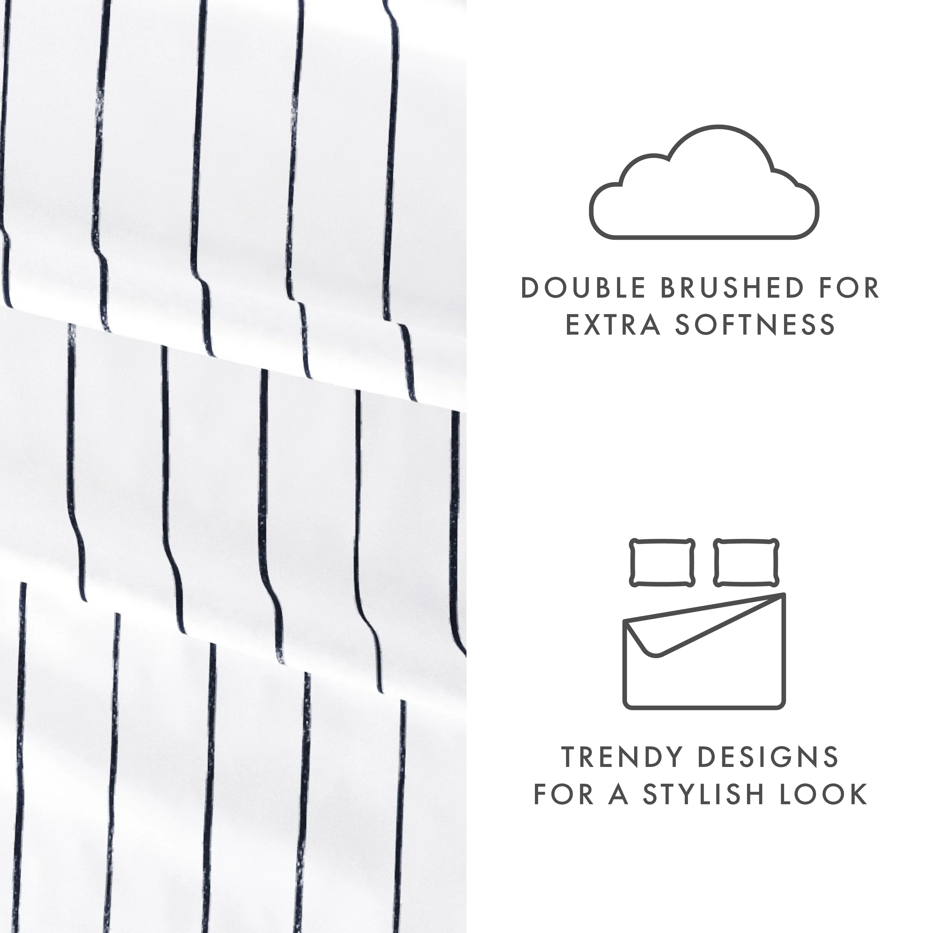 Distressed Field Stripe Pattern 4-Piece Sheet Set - Image 6