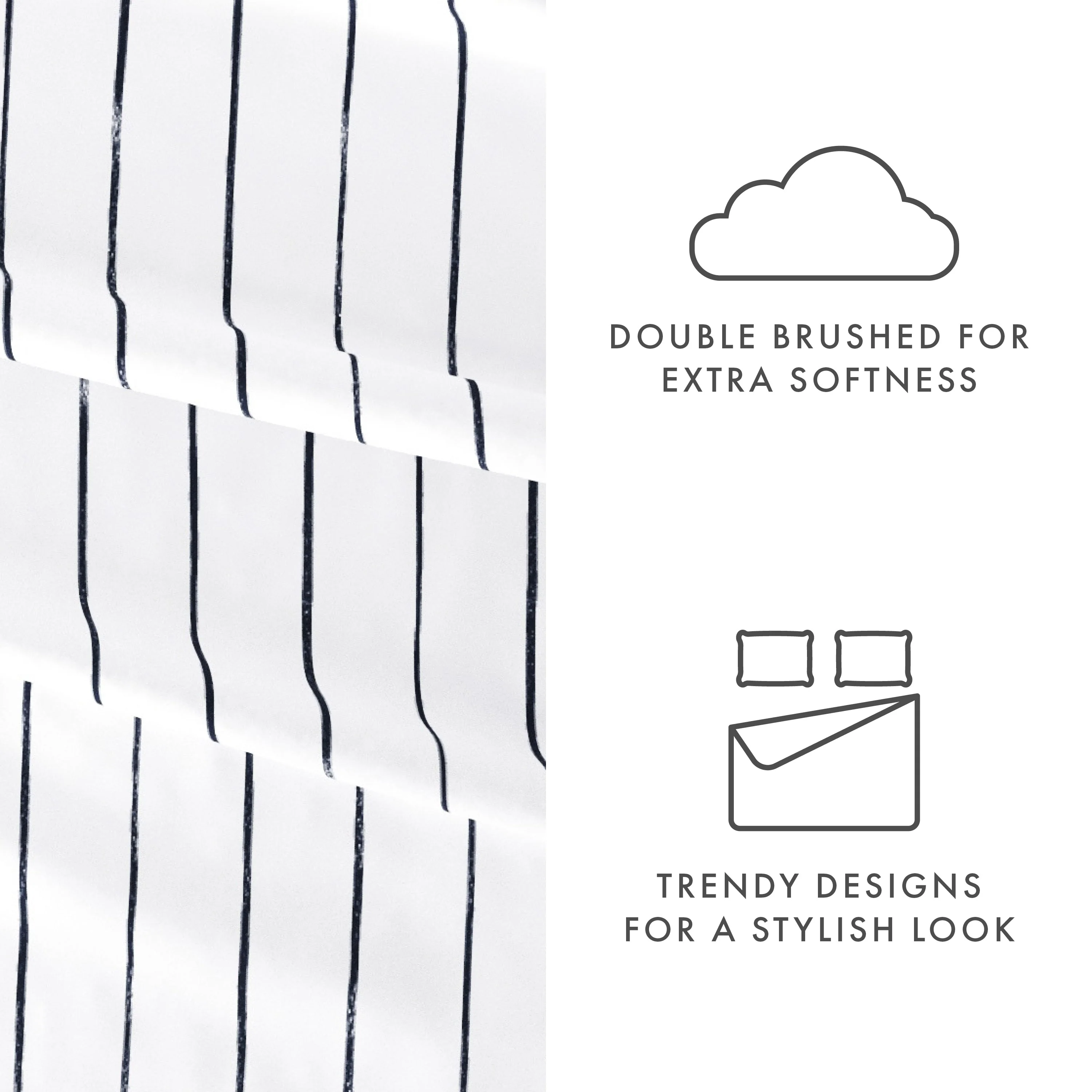 Distressed Field Stripe Pattern 4-Piece Sheet Set - Sale - Image 6
