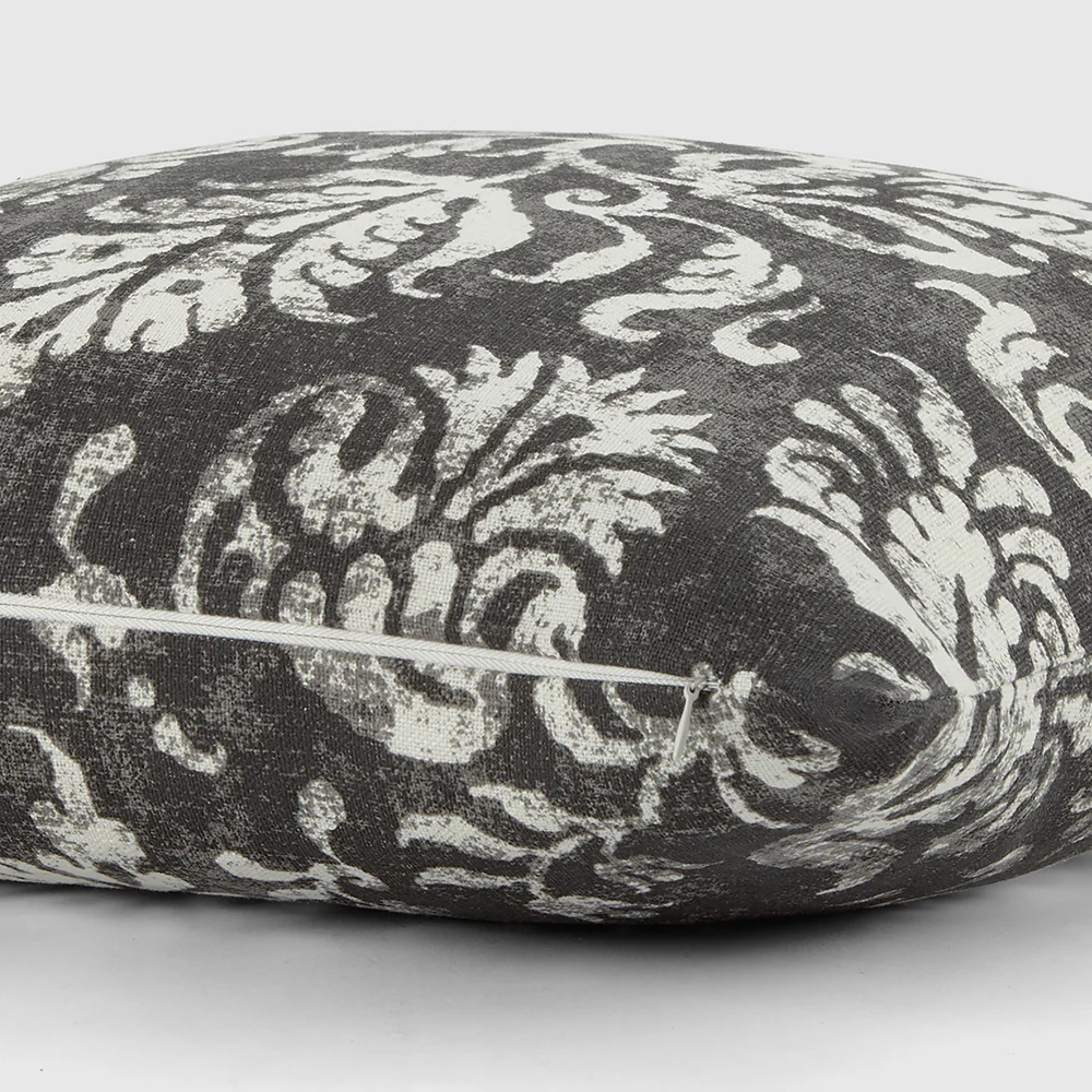 Distressed Floral Patterned Throw Pillow - Image 11