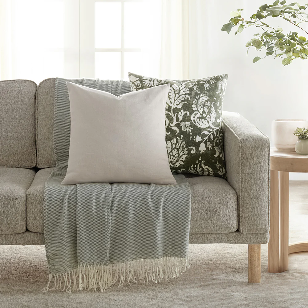 Distressed Floral Patterned Throw Pillow - Image 24