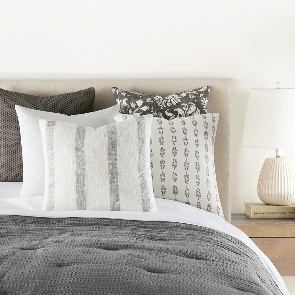 Distressed Floral Patterned Throw Pillow - Image 31