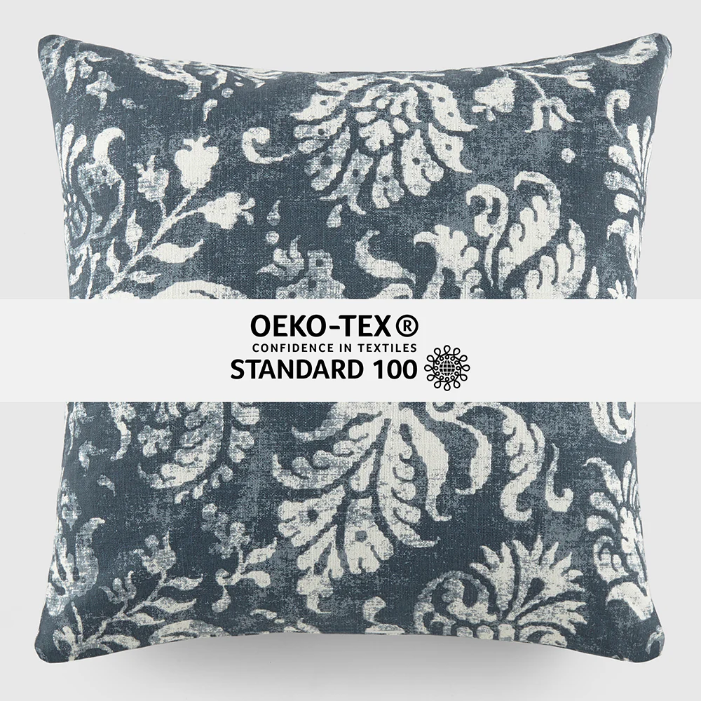 Distressed Floral Patterned Throw Pillow - Image 43