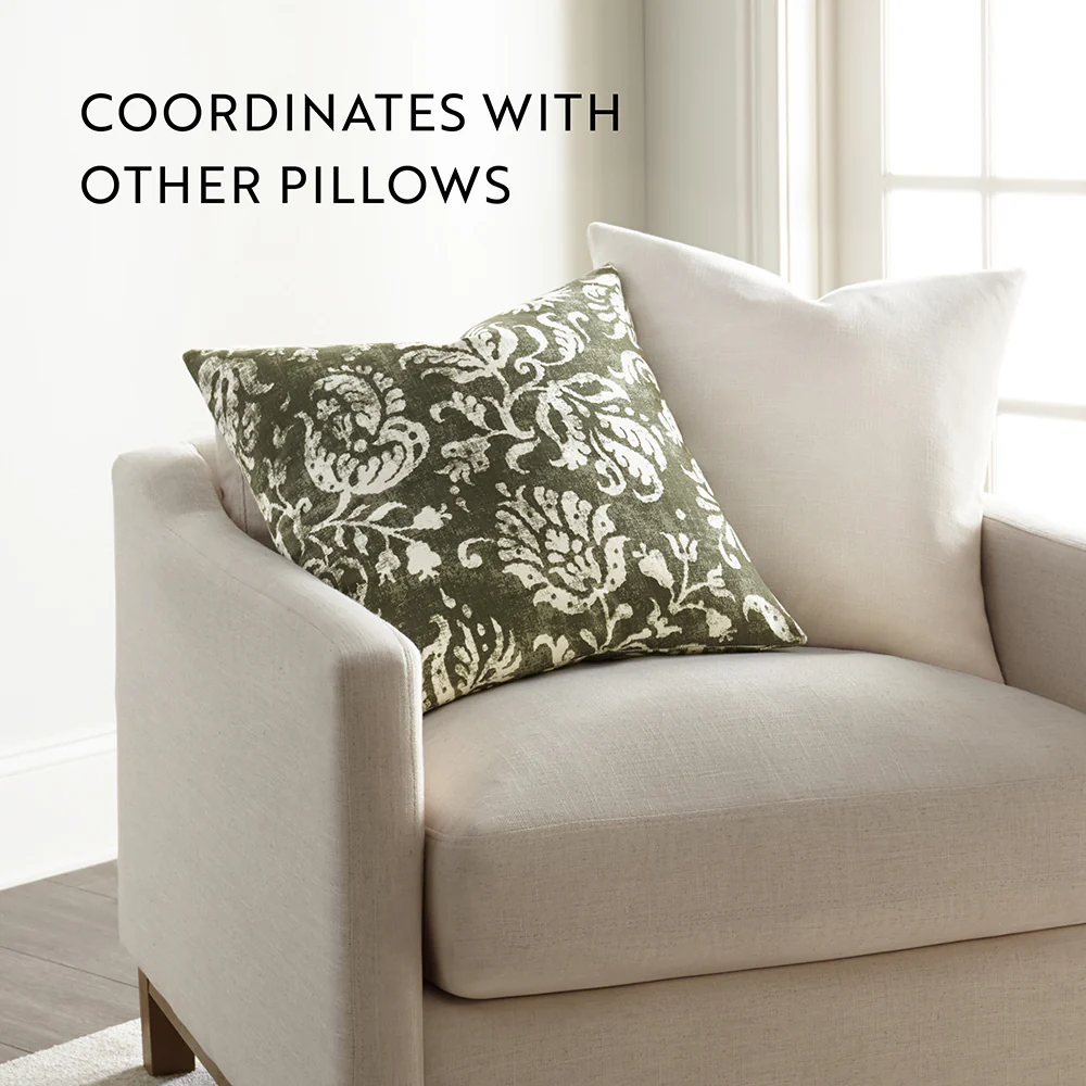 Distressed Floral Patterned Throw Pillow - Image 54
