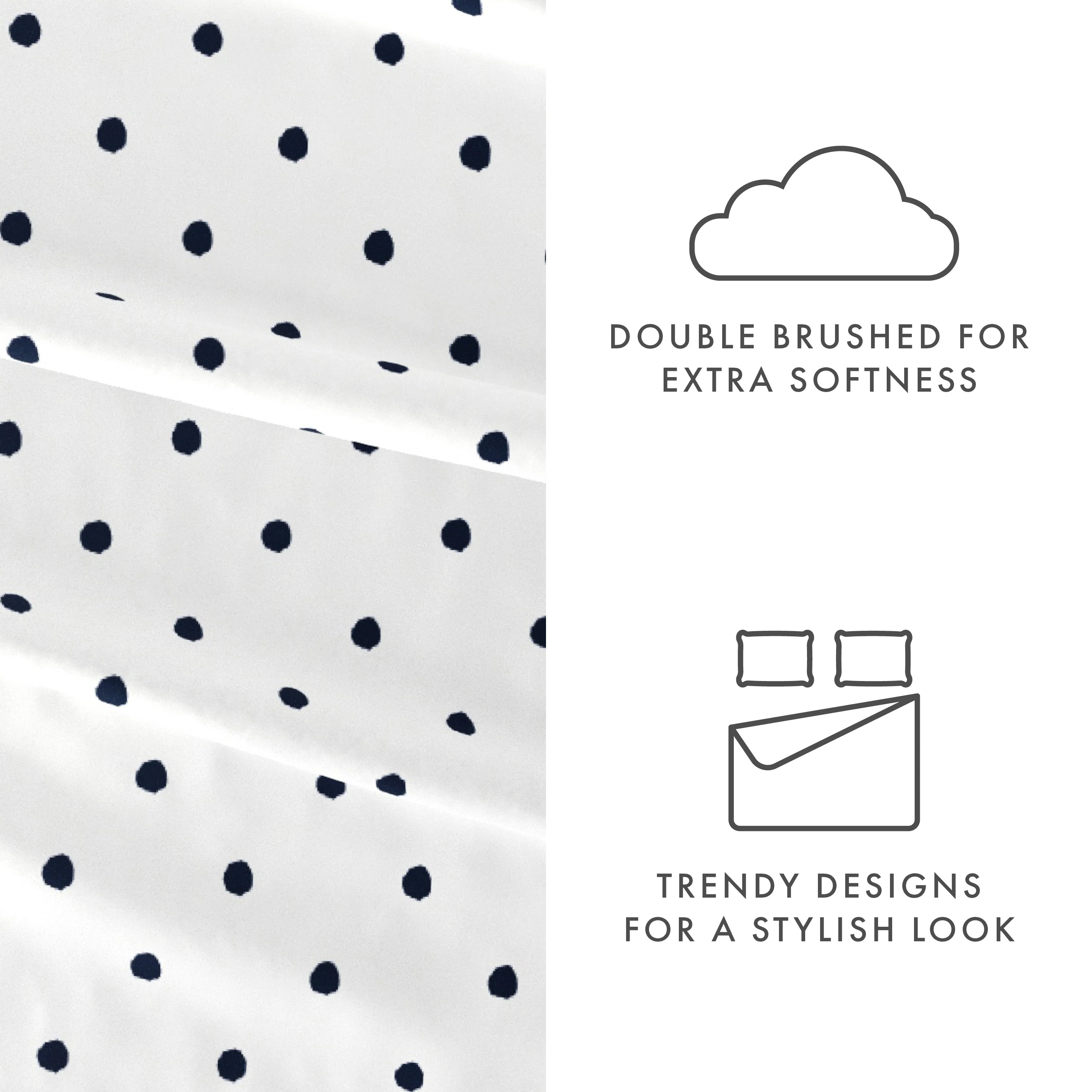 Dots Pattern 4-Piece Sheet Set - Sale - Image 6