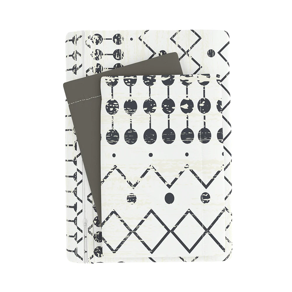 Etched Gate Pattern 3-Piece Reversible Duvet Cover Set - Image 8