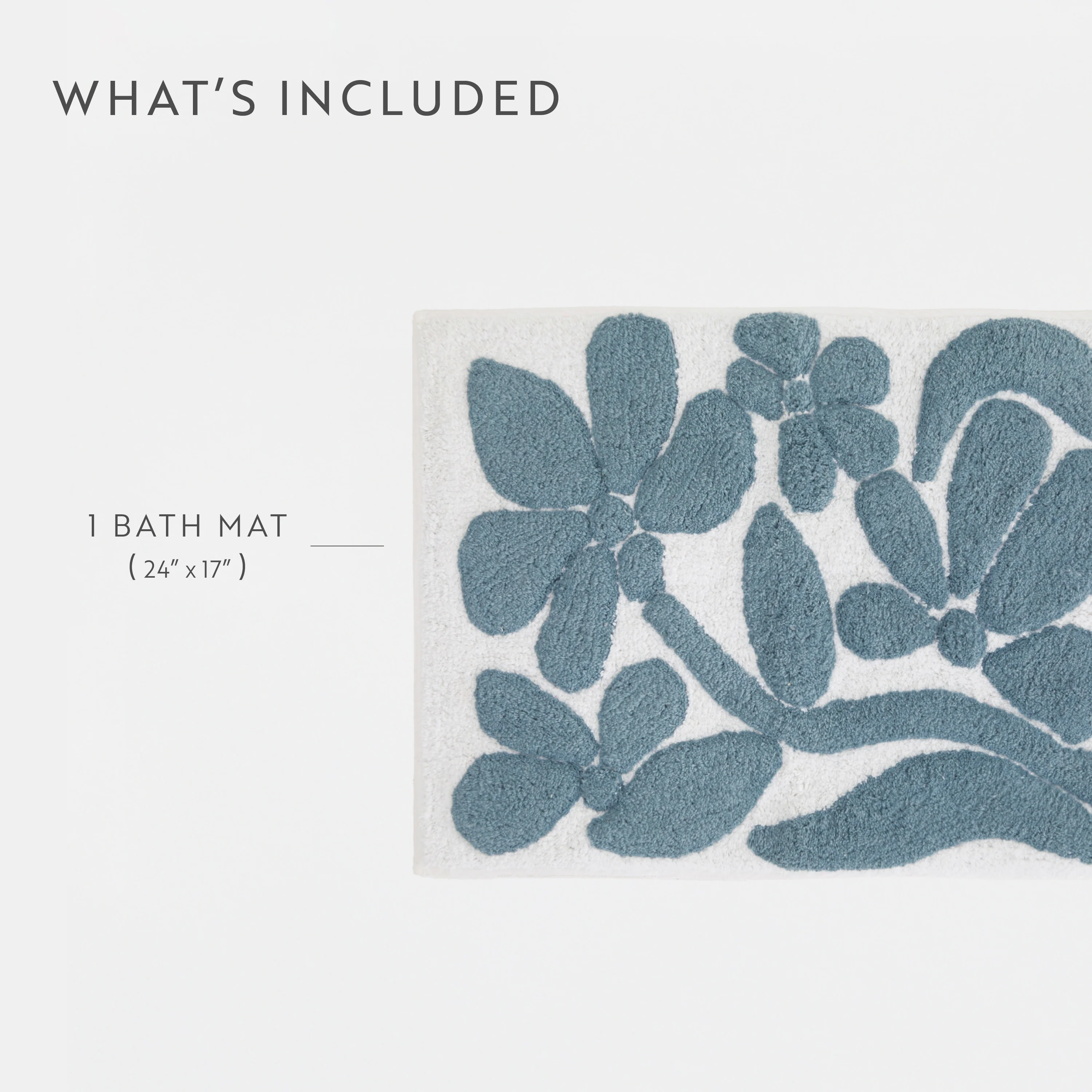 100% Cotton Floral Patterned Bath Mat - Image 32