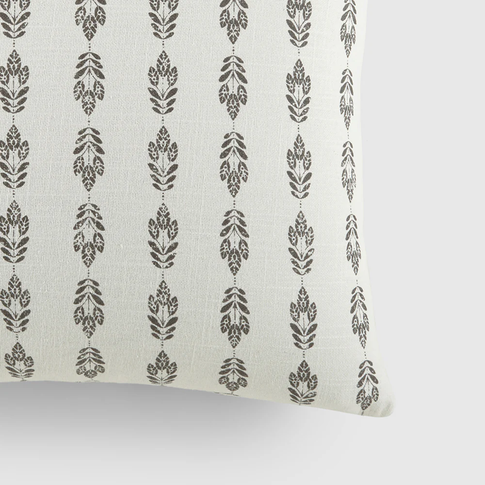 Folk Leaves Patterned Throw Pillow - Image 2