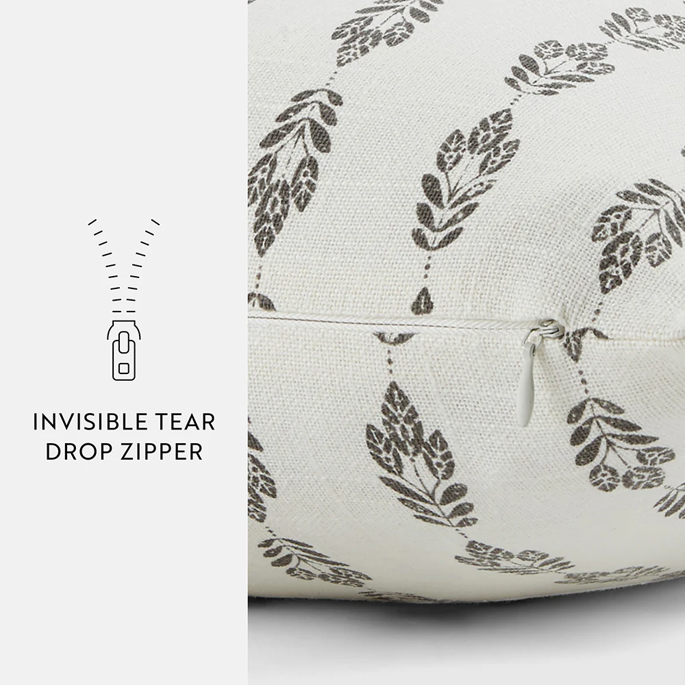 Folk Leaves Patterned Throw Pillow - Image 8