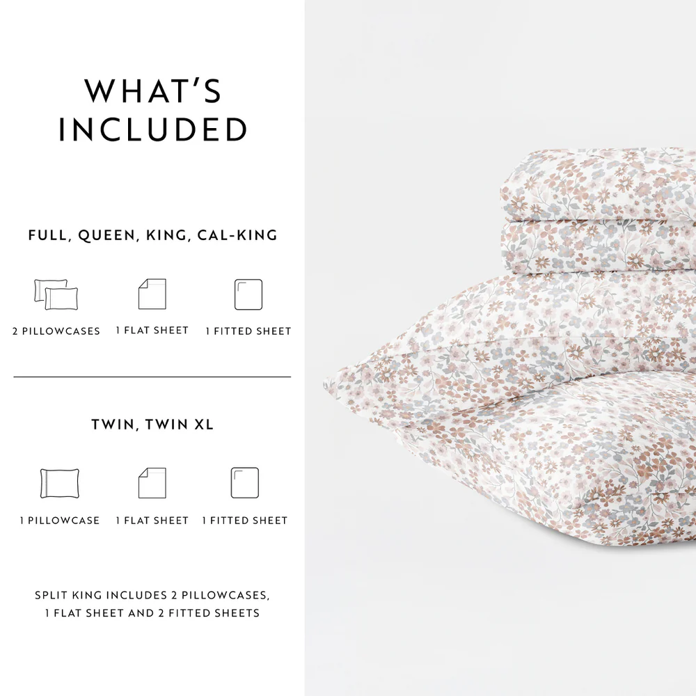 Garden Bloom 4-Piece Long Staple Cotton Sheet Set - Image 10