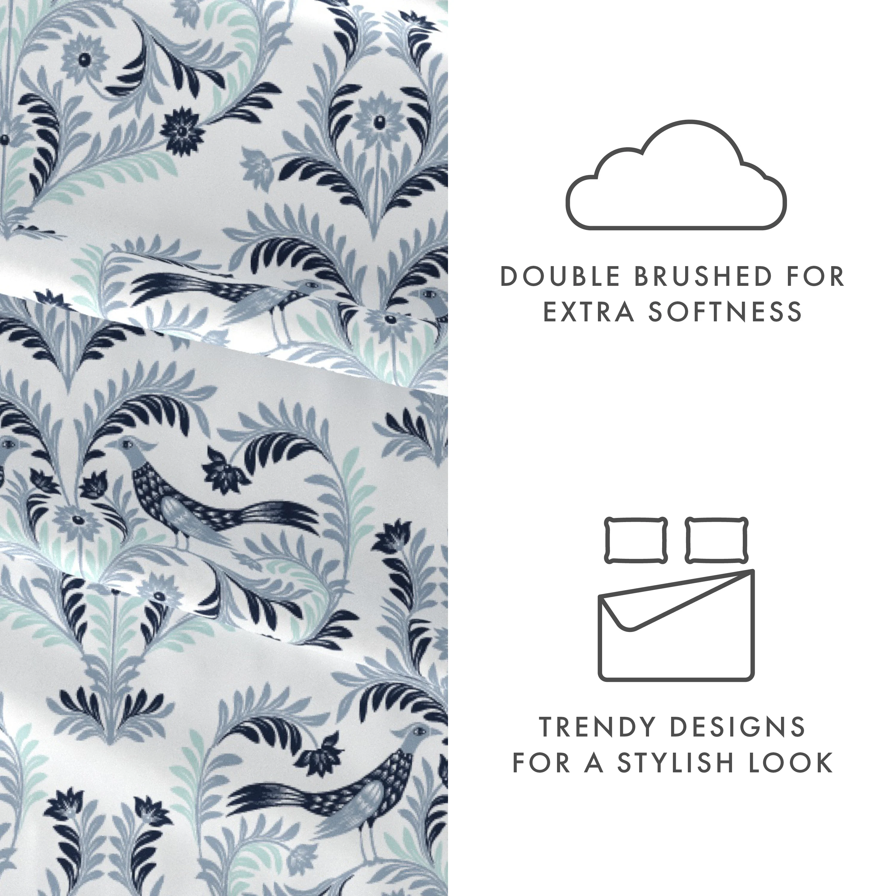 Garden Estate Pattern 4-Piece Sheet Set - Image 6