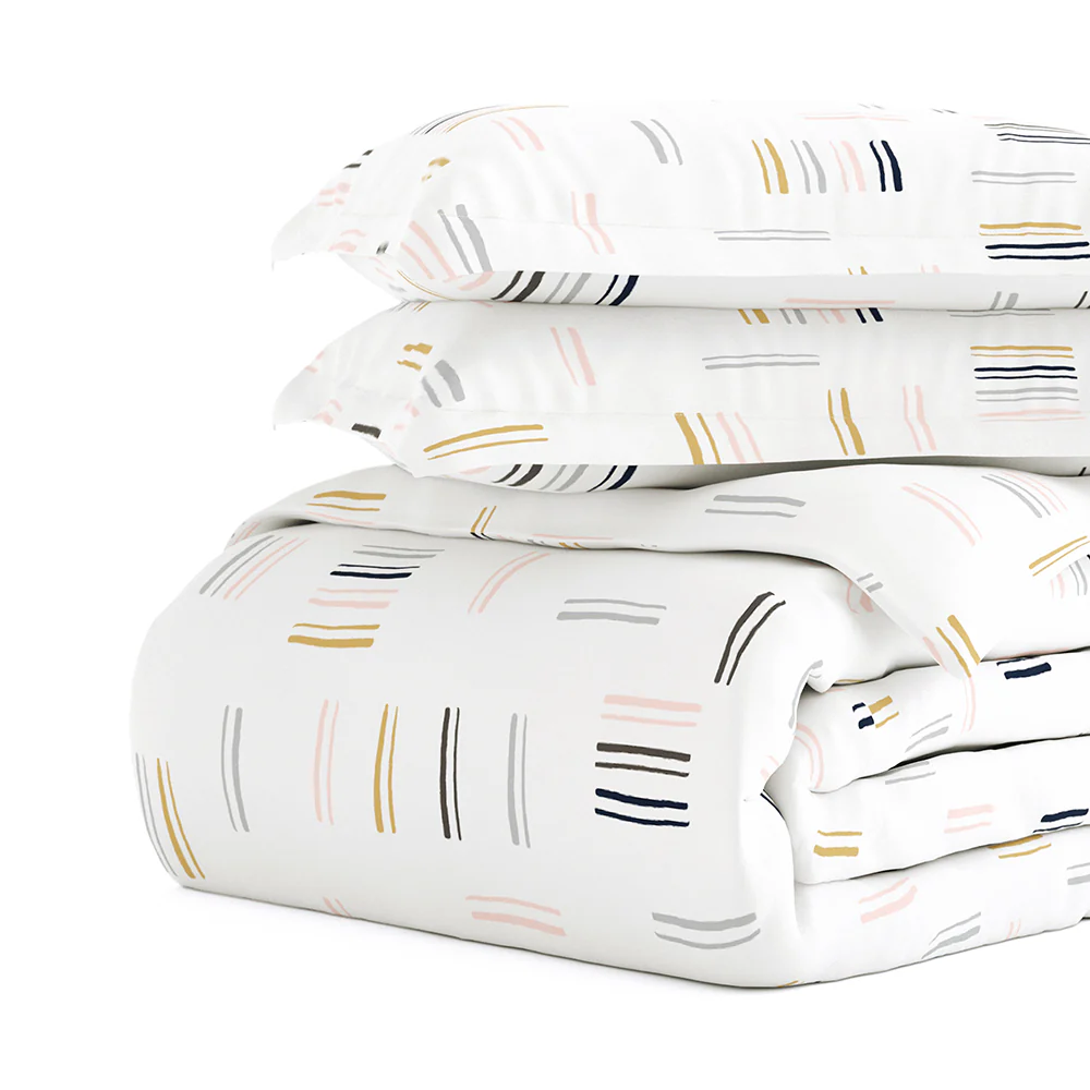 Geo Dash Pattern 3-Piece Duvet Cover Set - Image 10