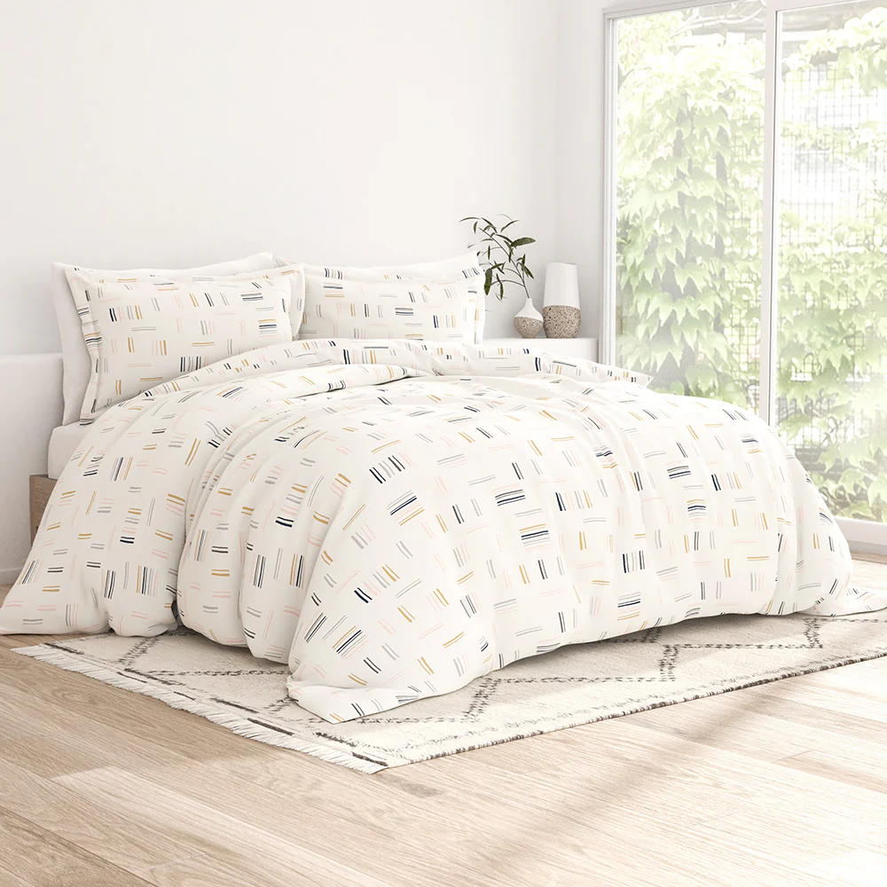 Geo Dash Pattern 3-Piece Duvet Cover Set - Image 4