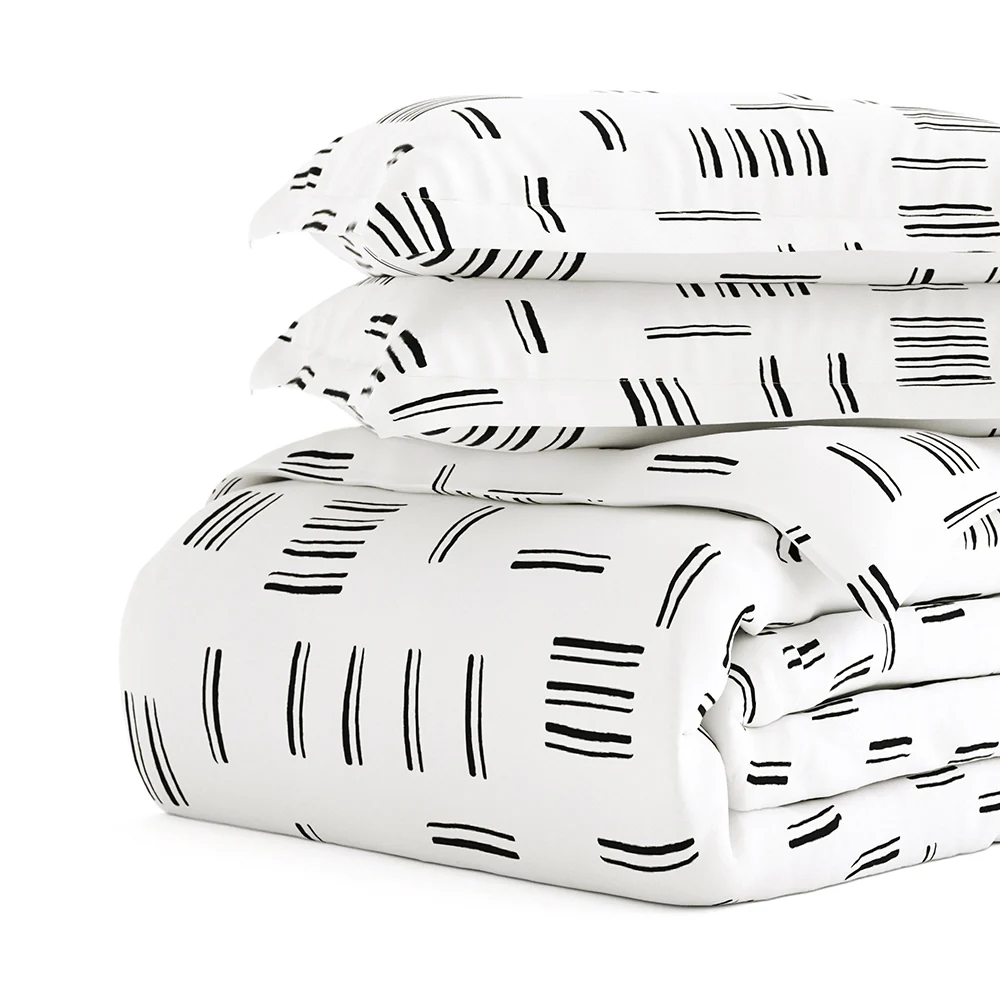 Geo Dash Pattern 3-Piece Duvet Cover Set - Image 9