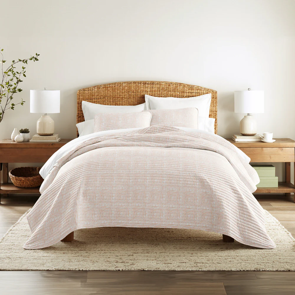 Geometric Maze Quilted Coverlet Set - Image 4