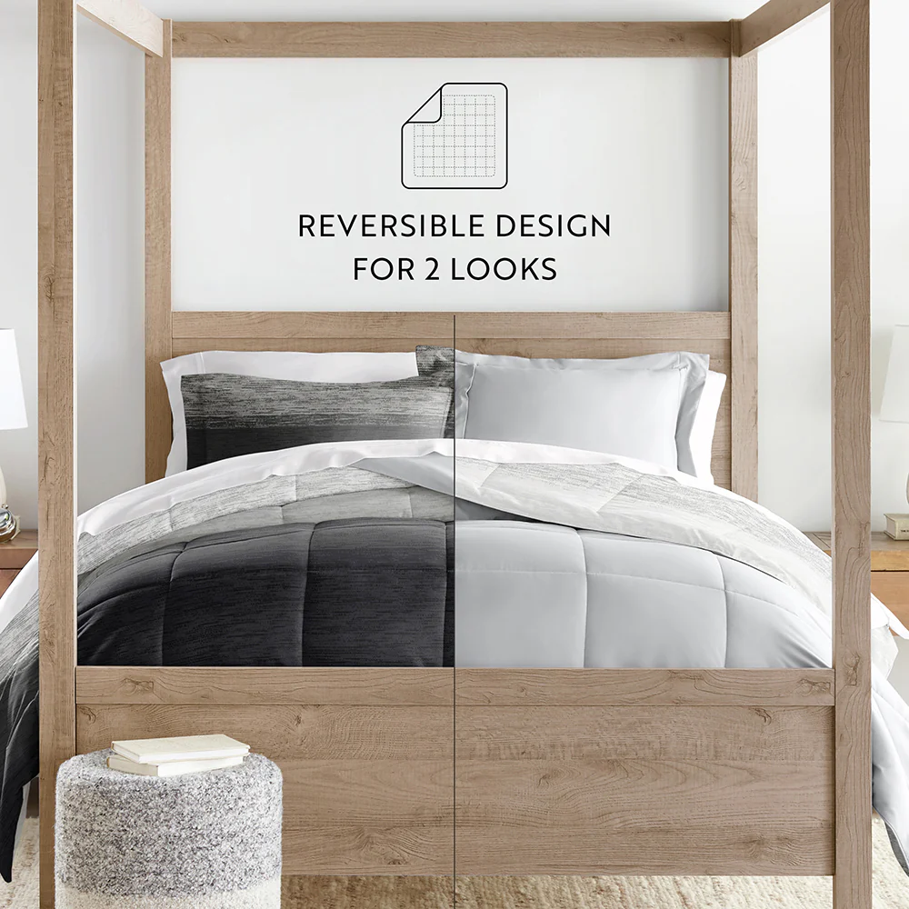 Gray Ombre Reversible Down-Alternative Comforter Set - Image 12