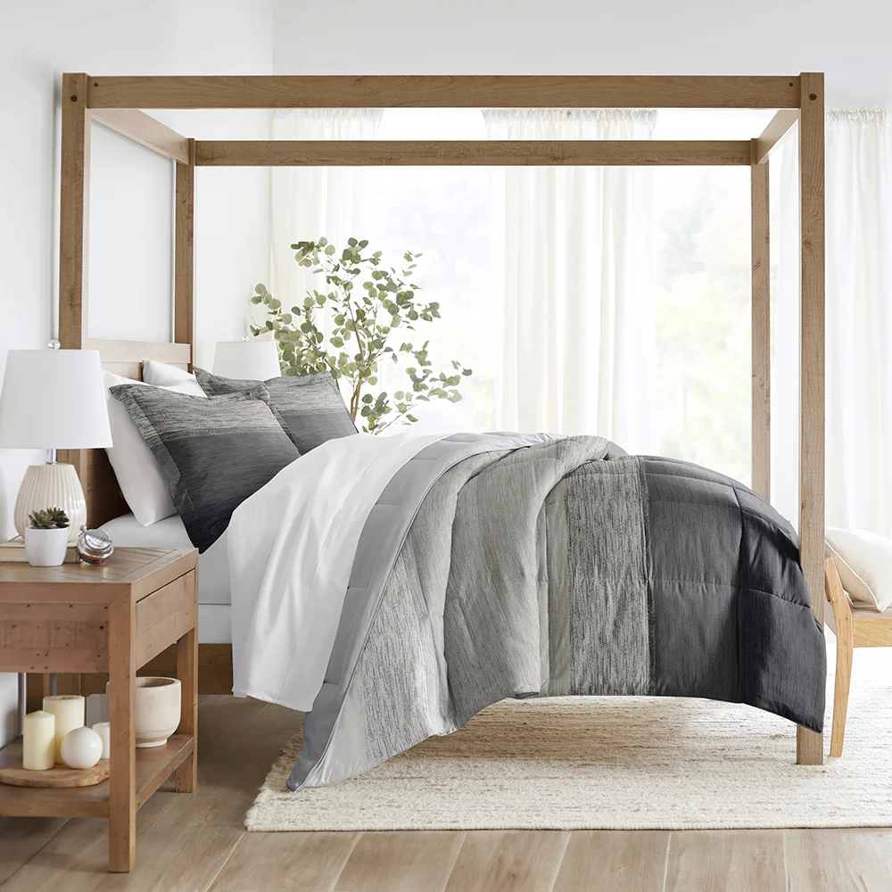 Gray Ombre Reversible Down-Alternative Comforter Set - Image 3
