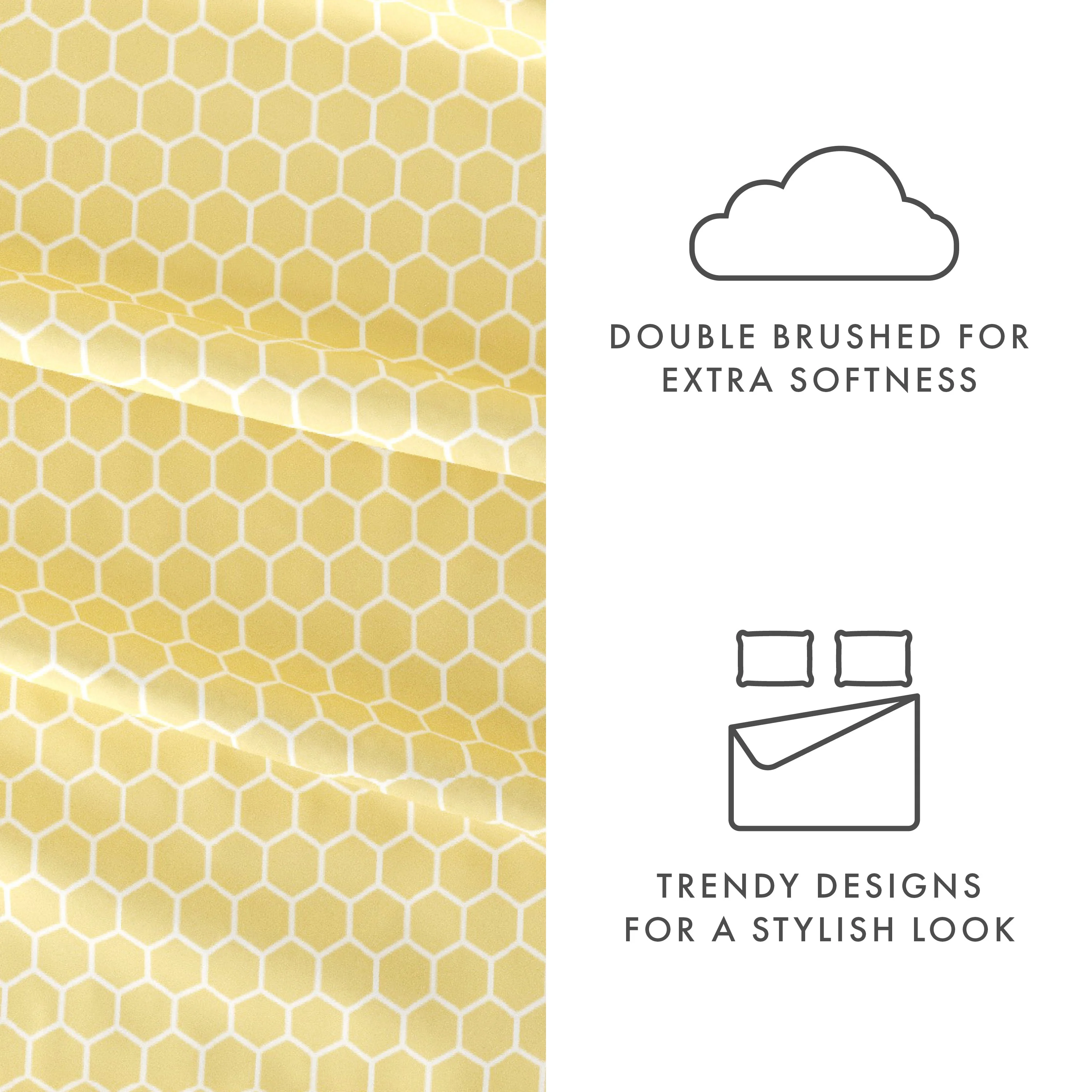 Honeycomb Pattern 4-Piece Sheet Set - Sale - Image 11