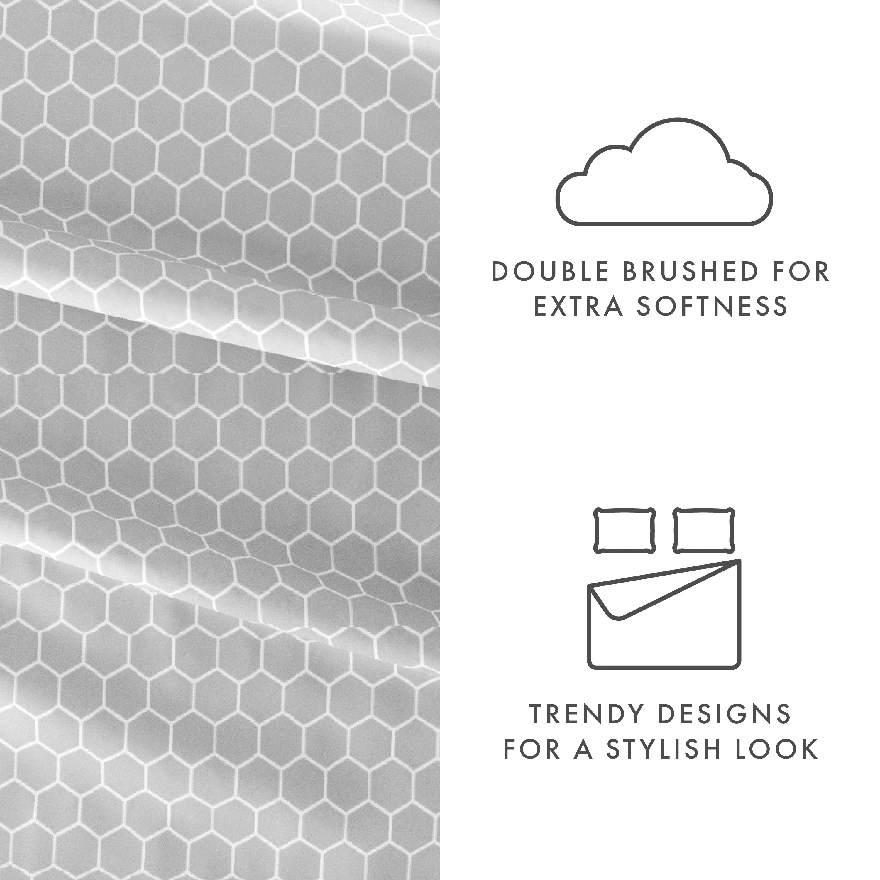 Honeycomb Pattern 4-Piece Sheet Set - Sale - Image 12