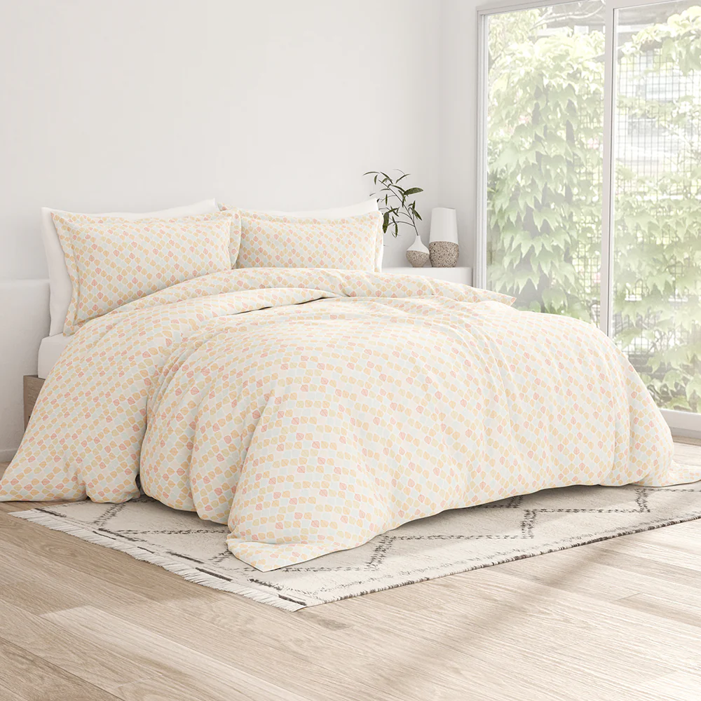 Leaf Pattern 3-Piece Duvet Cover Set - Image 2