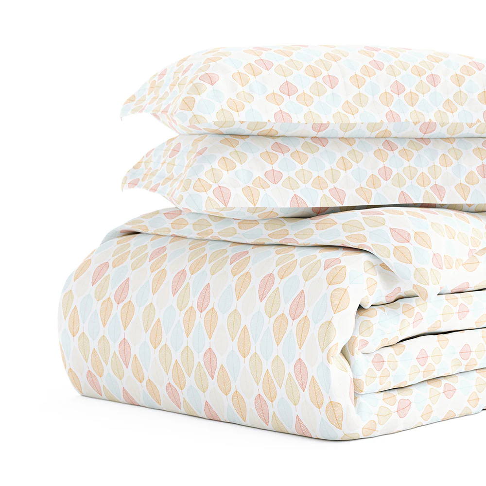 Leaf Pattern 3-Piece Duvet Cover Set - Image 5