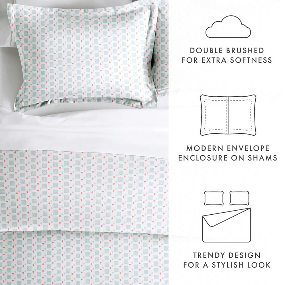 Lights in Blue Pattern 3-Piece Duvet Cover Set - Image 8