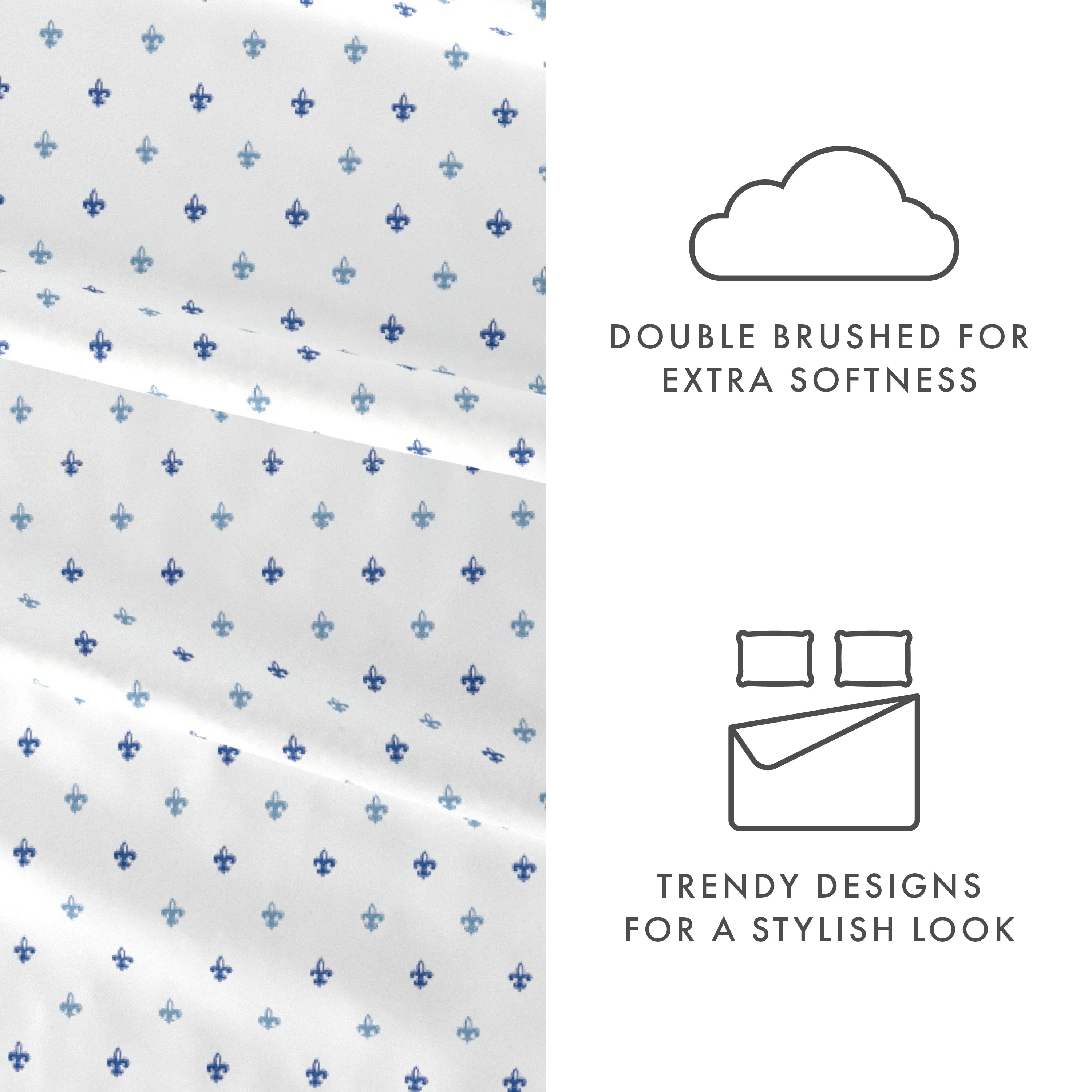 Lily Pattern 4-Piece Sheet Set - Sale - Image 6