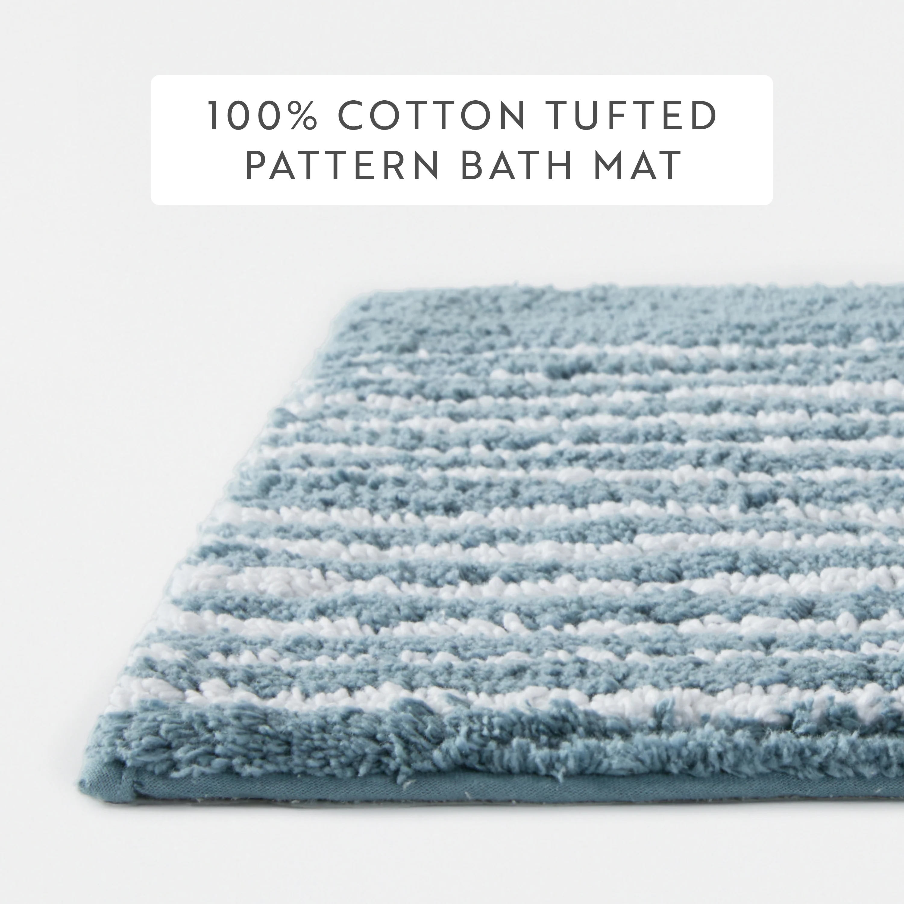 100% Cotton Linear Geo Patterned Bath Mat - Image 23