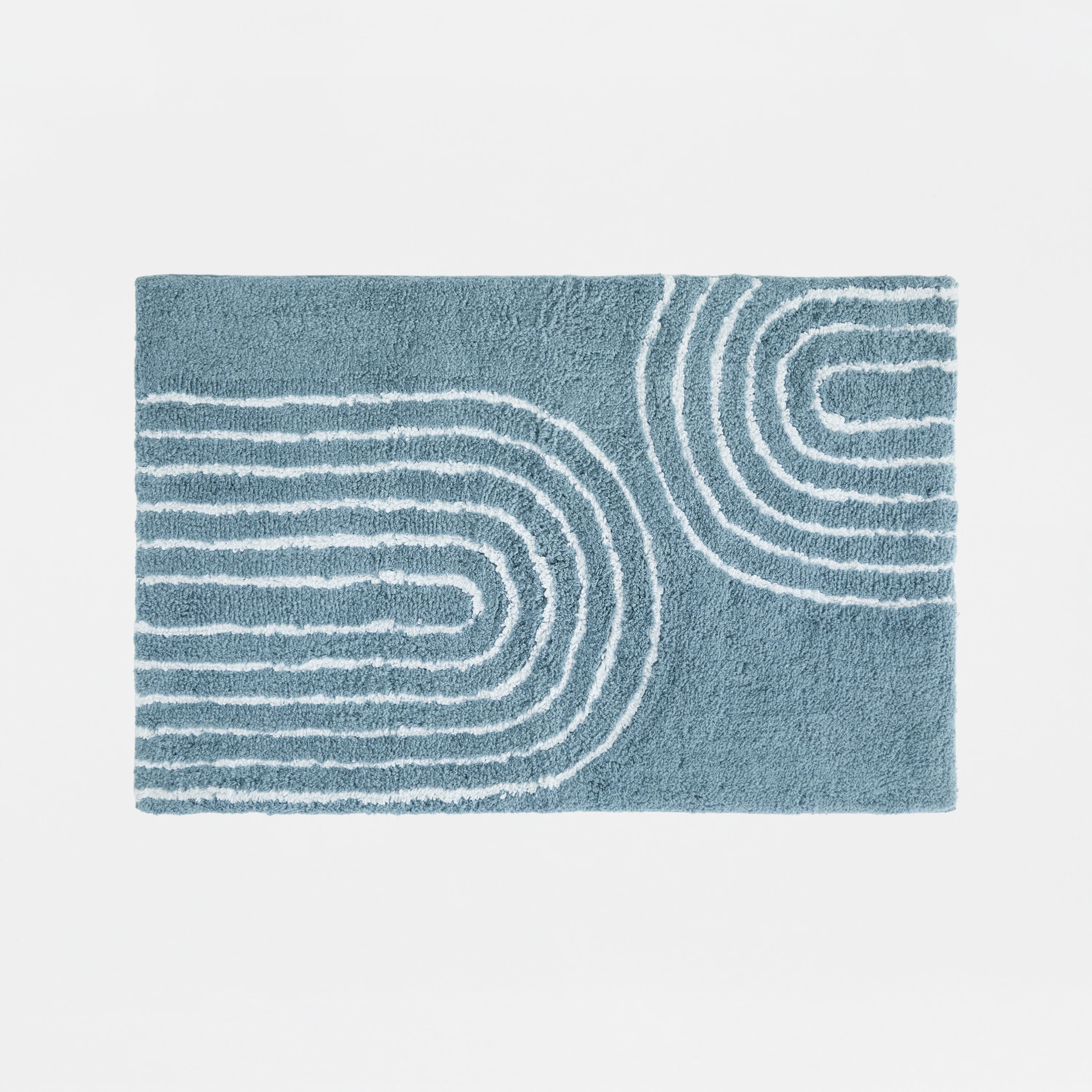 100% Cotton Linear Geo Patterned Bath Mat - Image 9
