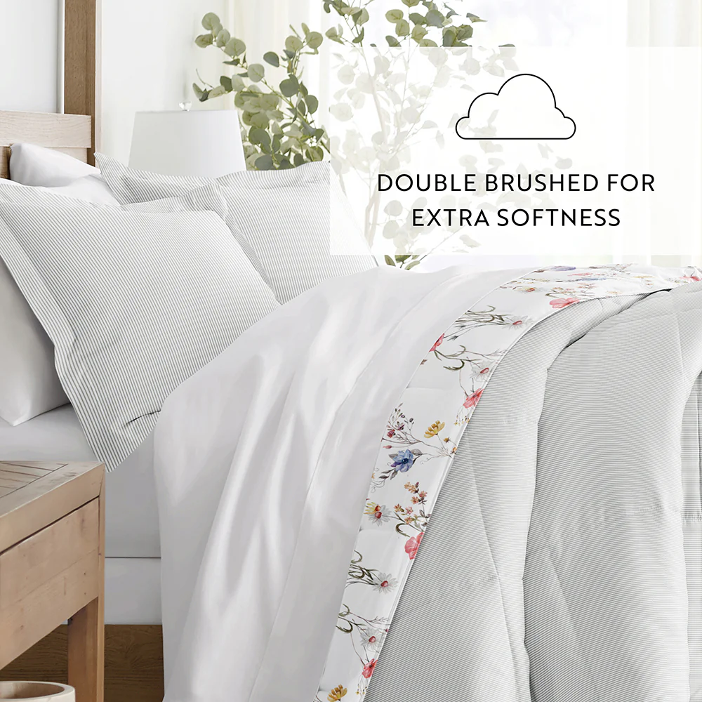 Meadow Floral Reversible Down-Alternative Comforter Set - Image 11