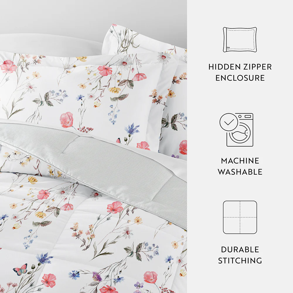 Meadow Floral Reversible Down-Alternative Comforter Set - Image 13