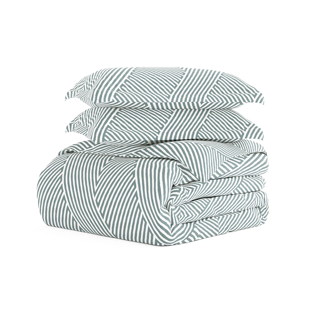 Modern Diagonal Pattern 3-Piece Duvet Cover Set - Image 4