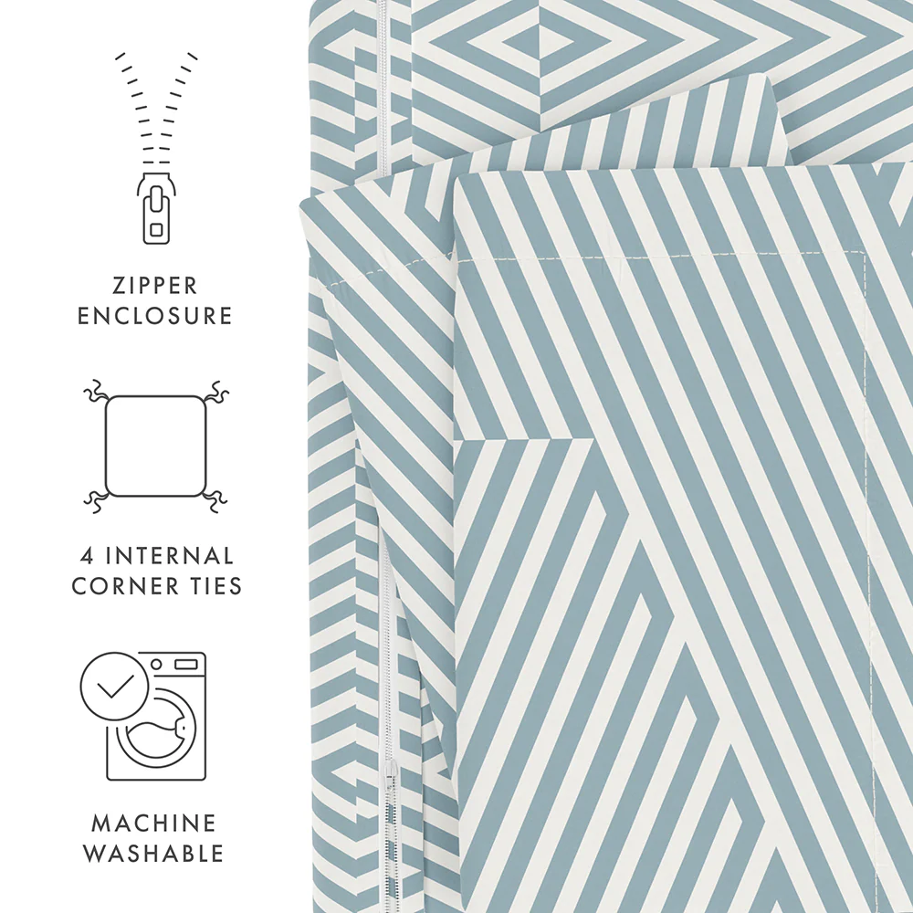 Modern Diagonal Pattern 3-Piece Duvet Cover Set - Image 9