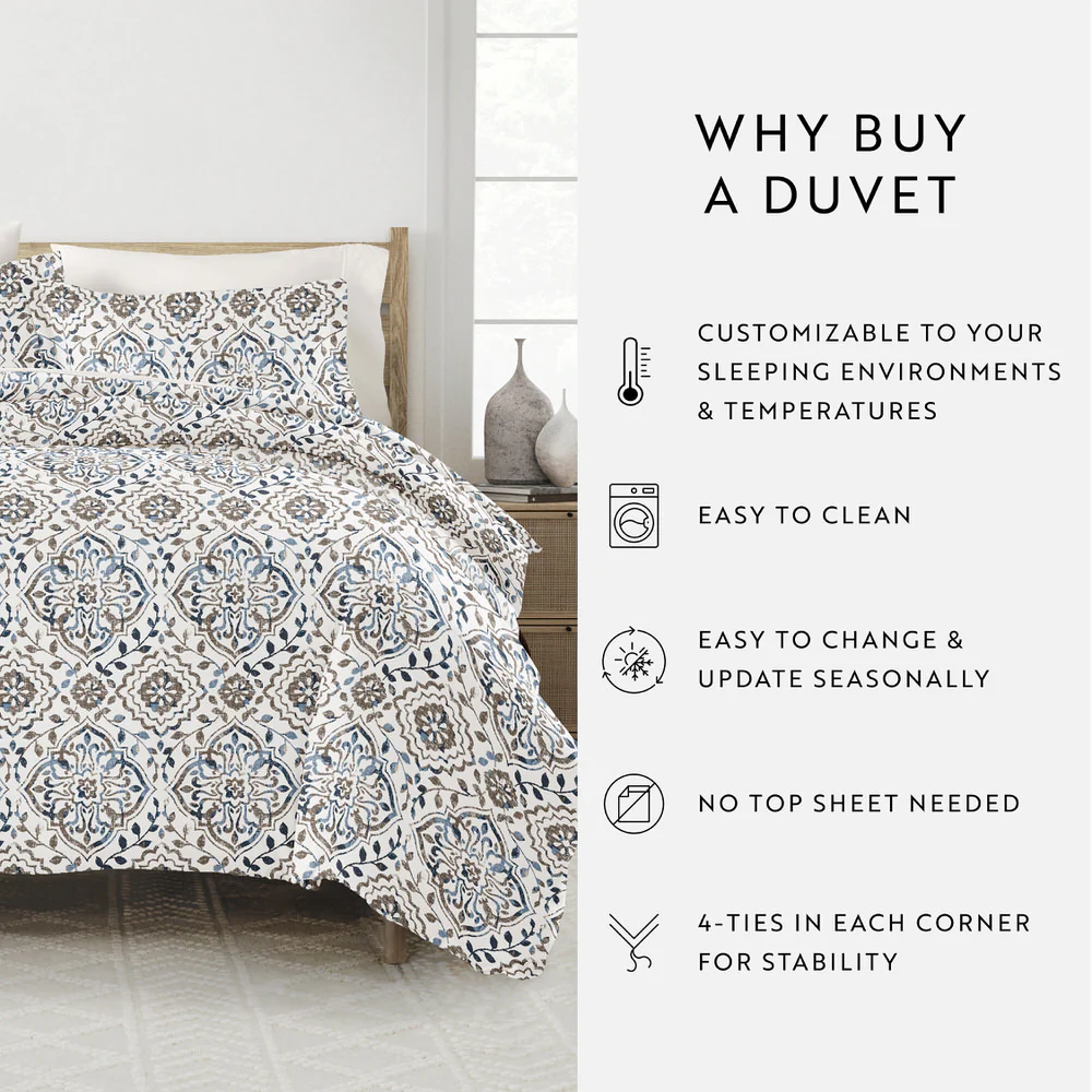 Oasis Pattern 3-Piece Duvet Cover Set - Image 9