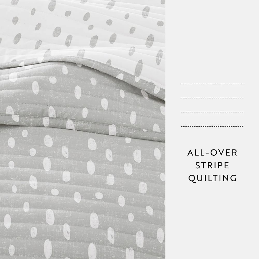 Painted Dots Reversible Quilted Coverlet Set - Sale - Image 7