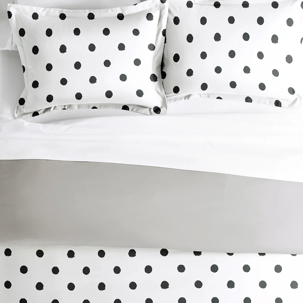 Painted Polkadot Pattern 3-Piece Reversible Duvet Cover Set - Image 5