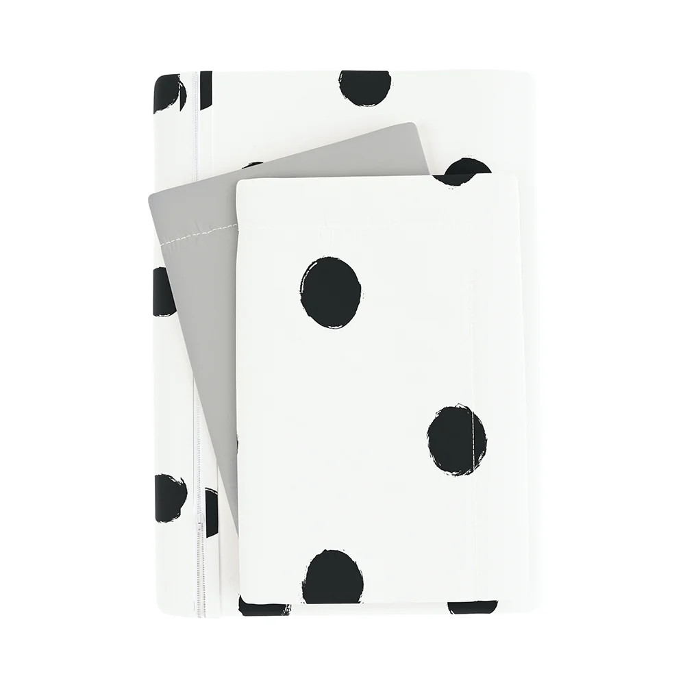 Painted Polkadot Pattern 3-Piece Reversible Duvet Cover Set - Image 8