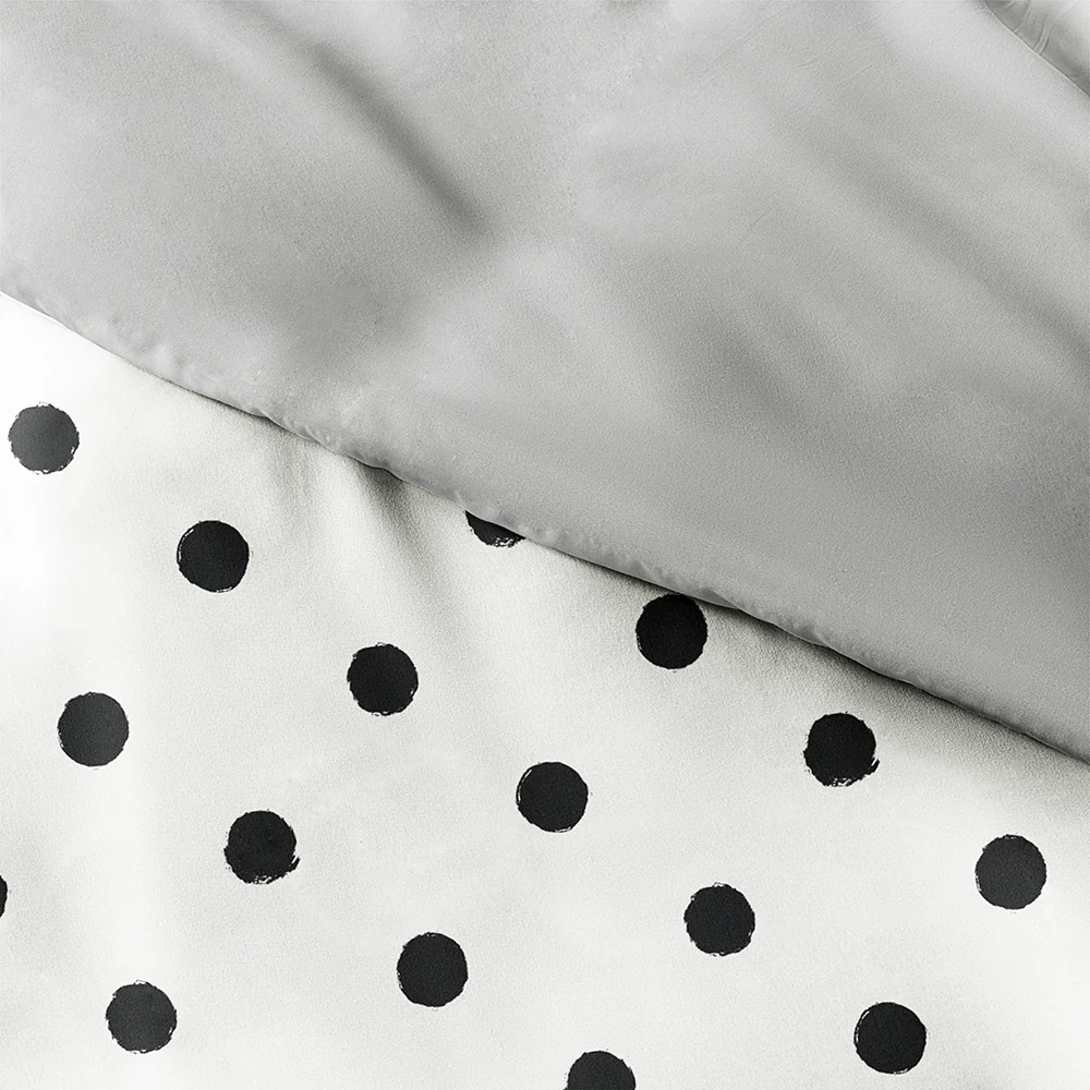 Painted Polkadot Pattern 3-Piece Reversible Duvet Cover Set - Image 9