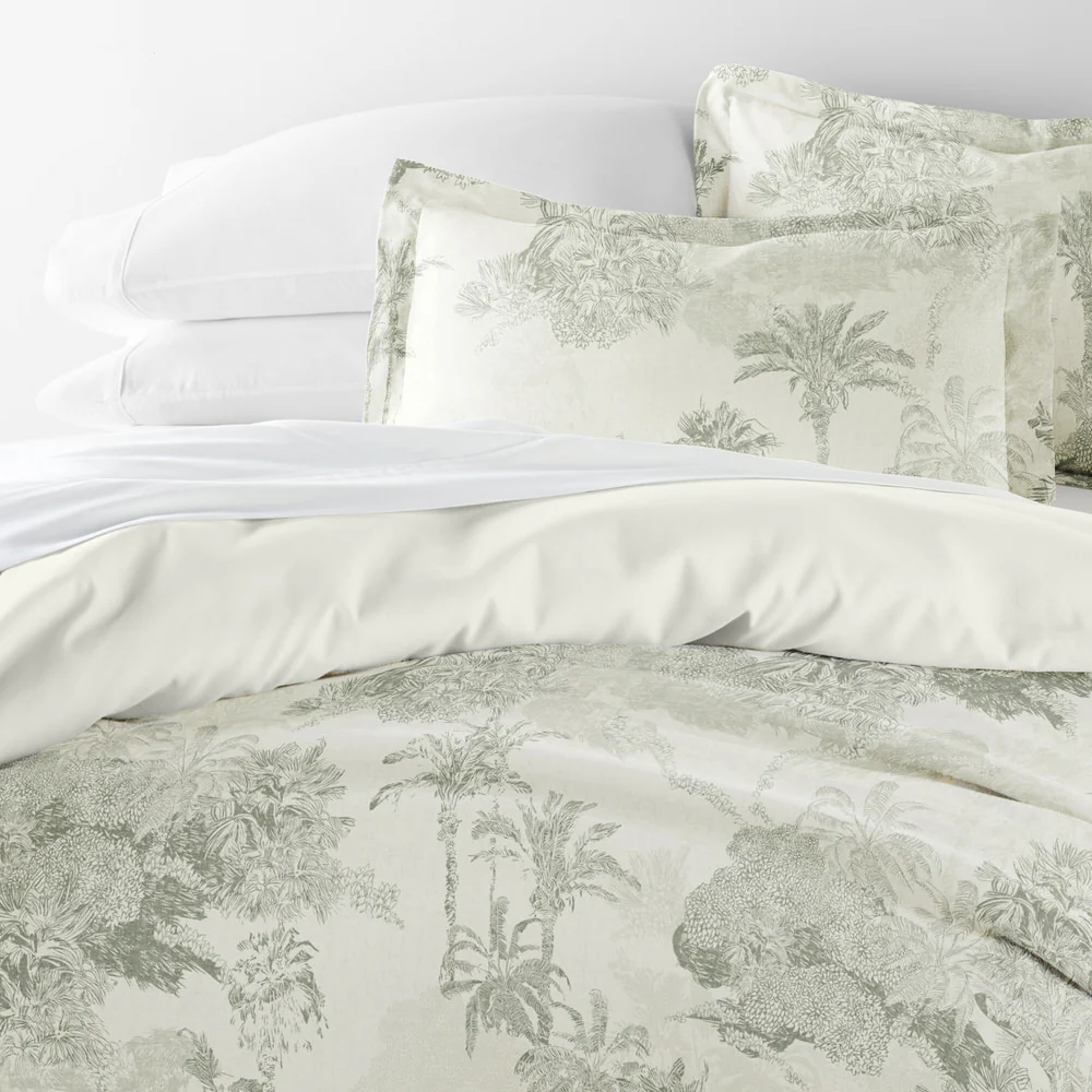 Paradise Toile Pattern 3-Piece Reversible Duvet Cover Set - Image 9