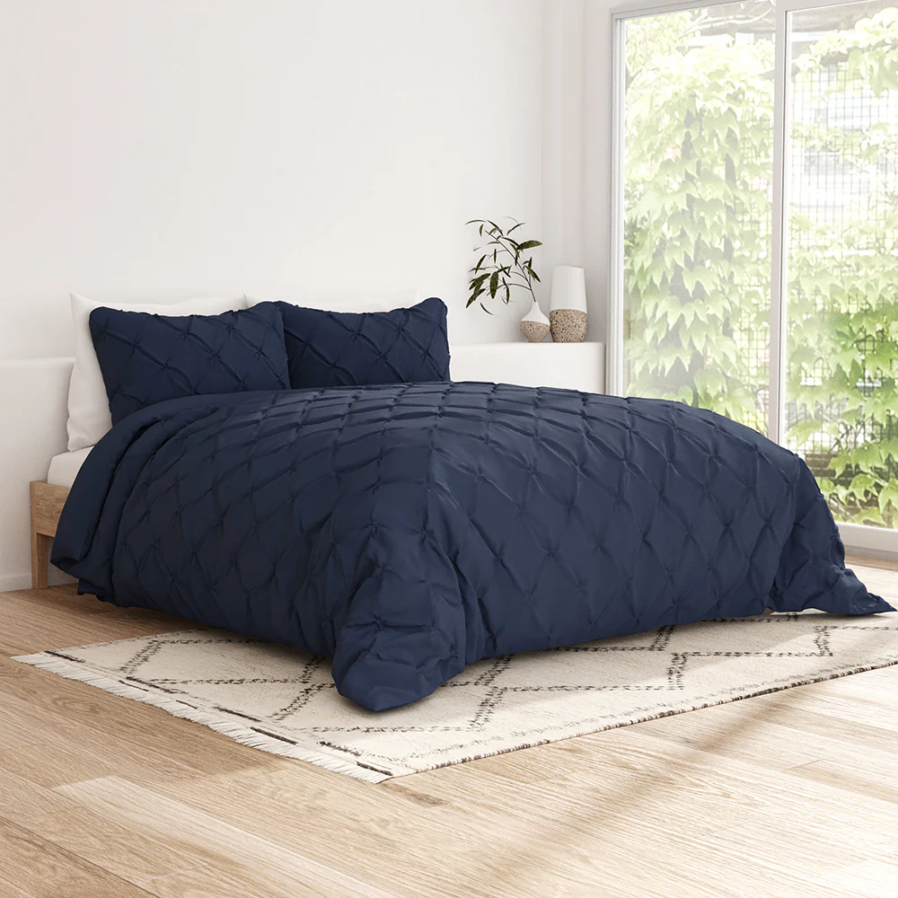Pinch-Pleat 3-Piece Duvet Cover Set - Image 11